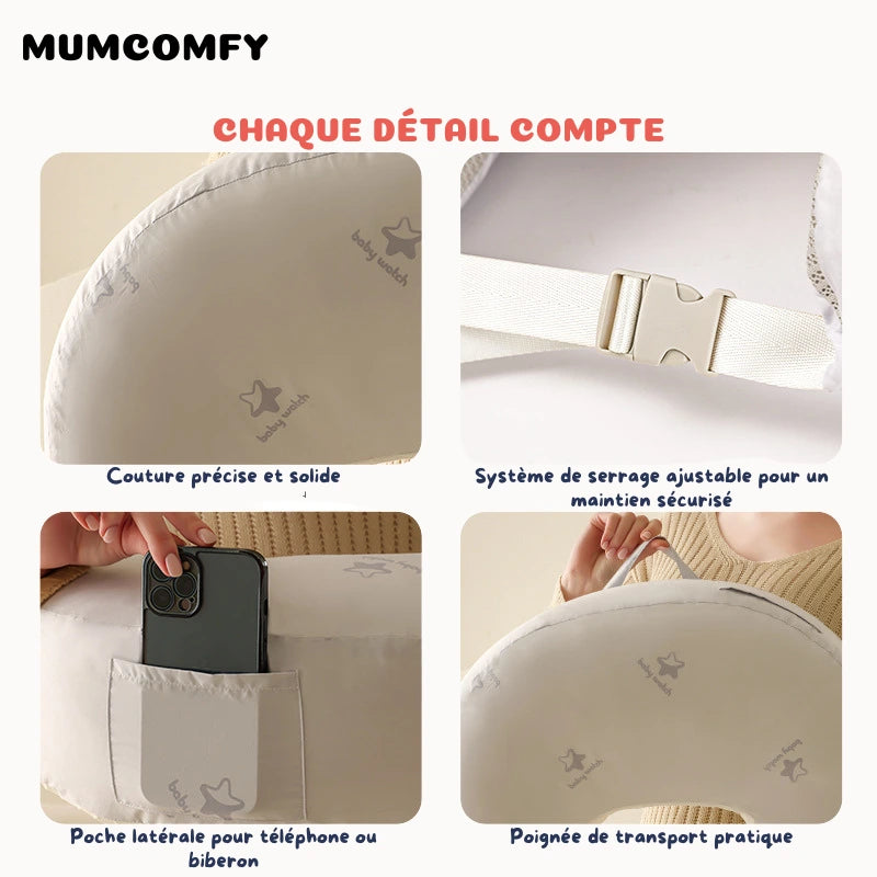 Coussin de grossesse et d'allaitement ergonomique incliné à 15° - LactoEase®