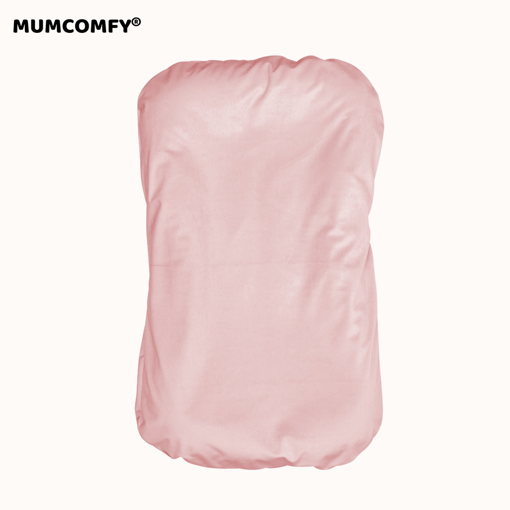 Cocon nid bébé Velours Rose Poudré