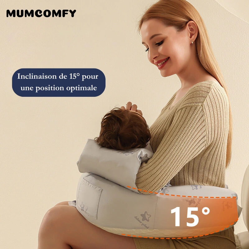 Coussin d'allaitement ergonomique incliné à 15° - Mumcomfy®