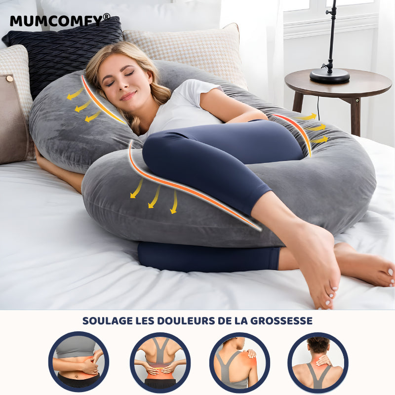 Coussin de Grossesse C-shape — Velours Signature