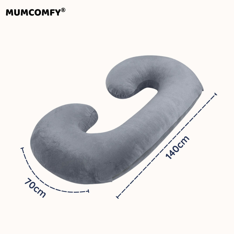 Coussin de Grossesse C-shape — Velours Signature