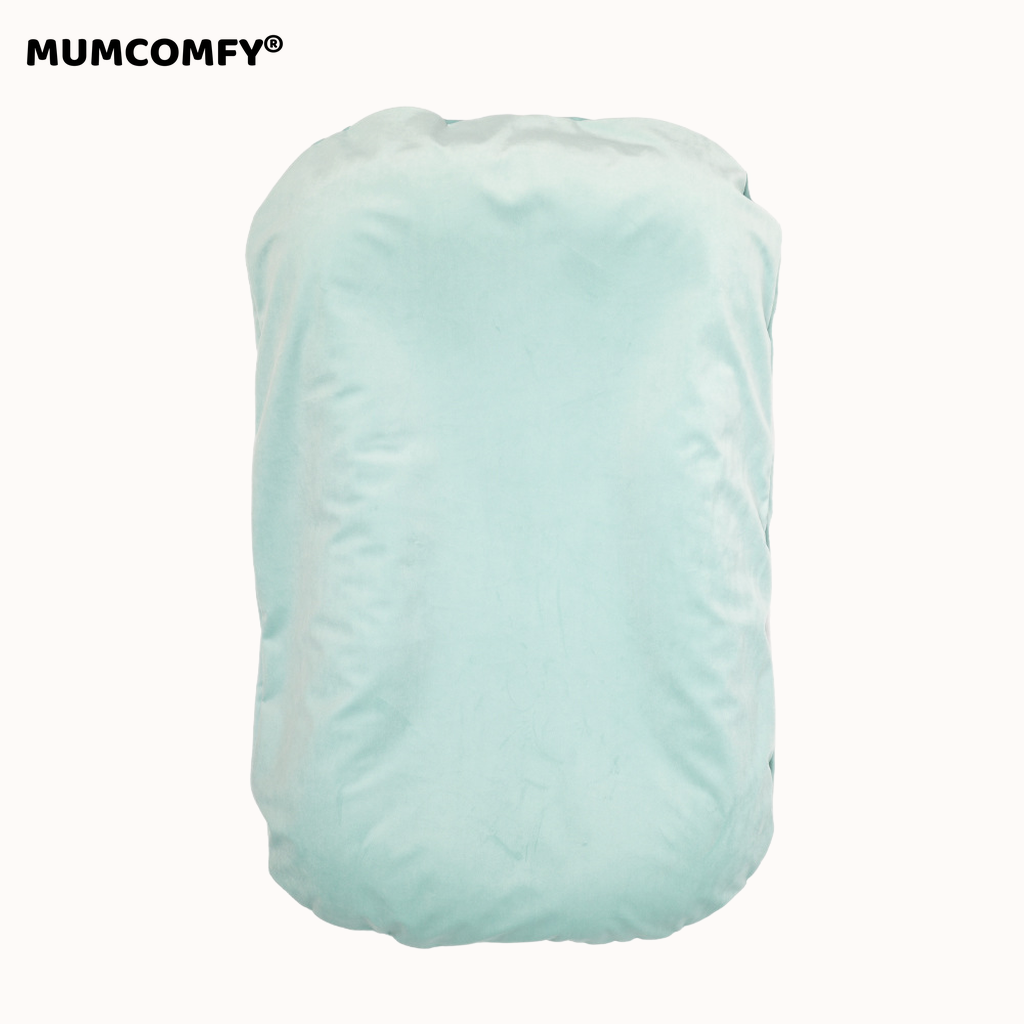 Cocon nid bébé Velours Bleu Lagon