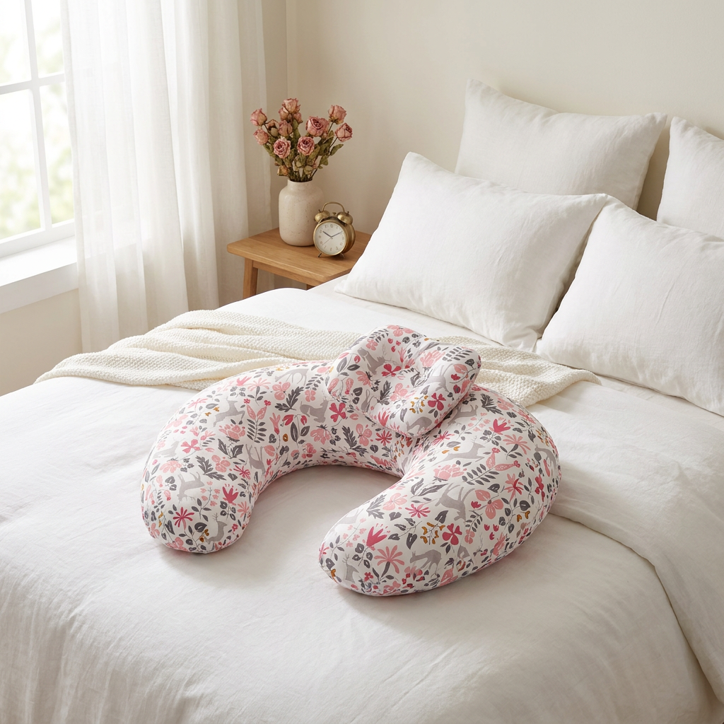 Coussin Papillon Duo Roses — chambre à coucher scandinave lumineuse avec roses séchées